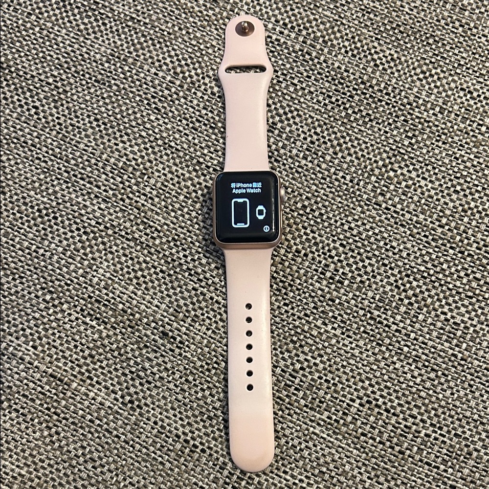 Apple Smartwatch with Light Pink Band